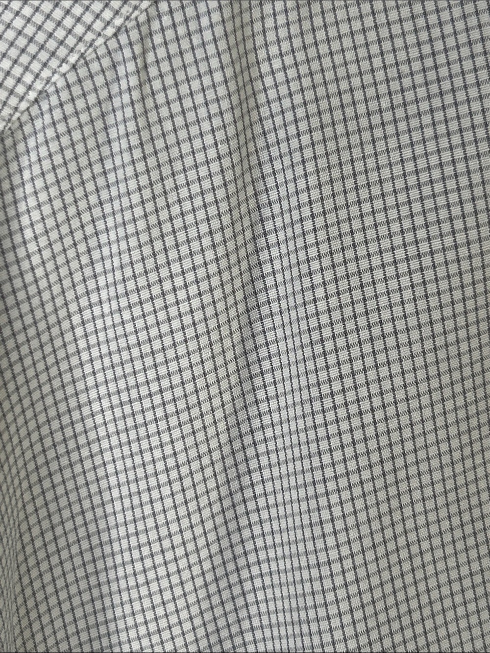 Nordstrom Men’s Light Gray white Micro Checked Button-Down Dress Shirt - Picture 4 of 11